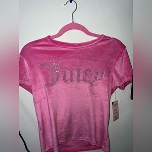 Juicy Couture New Bling Velour Velvet Rose Sleepwear Shirt|| Size M